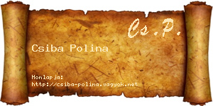 Csiba Polina névjegykártya